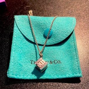 TIffany & Co. Atlas Cube Necklace - Silver